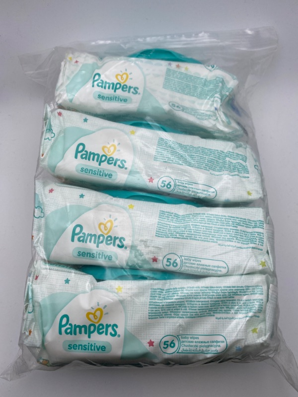 Photo 4 of Pampers Wipes Sensitive - 56 ct, 4 pack New