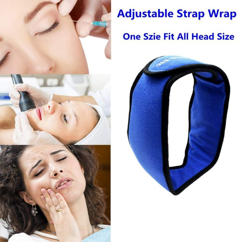 Photo 2 of Face Ice Pack Wrap Jaw Pain Relief Wrap for TMJ, Wisdom Teeth, Head and Chin, 4 Reusable Hot Cold Compress Gel Packs for Face Swelling, Injuries, Oral and Facial Surgery, Dental Implants and Migraine New