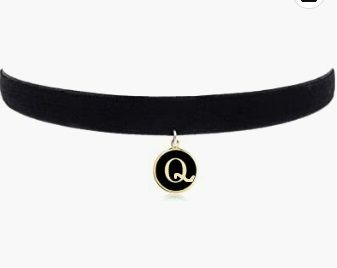 Photo 1 of Black Velvet Choker,Cozlife Collars with Letter Pendant Necklace Chokers for Girls Women New