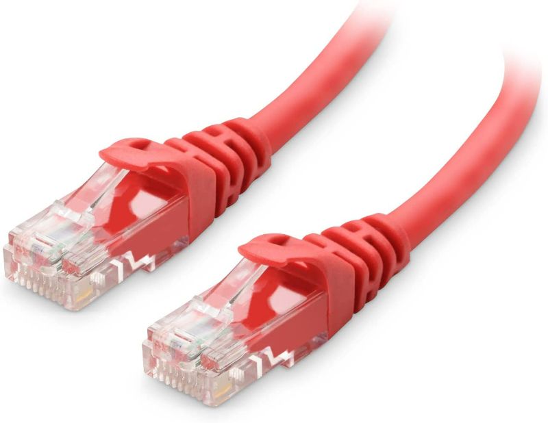 Photo 1 of Cable Matters 10Gbps Snagless Cat 6 Ethernet Cable 25 ft (Cat 6 Cable, Cat6 Cable, Internet Cable, Network Cable) in Red New