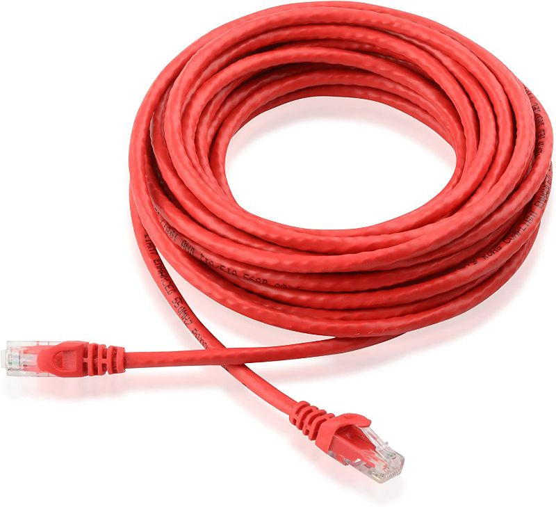 Photo 1 of Cable Matters 10Gbps Snagless Cat 6 Ethernet Cable 25 ft (Cat 6 Cable, Cat6 Cable, Internet Cable, Network Cable) in Red New