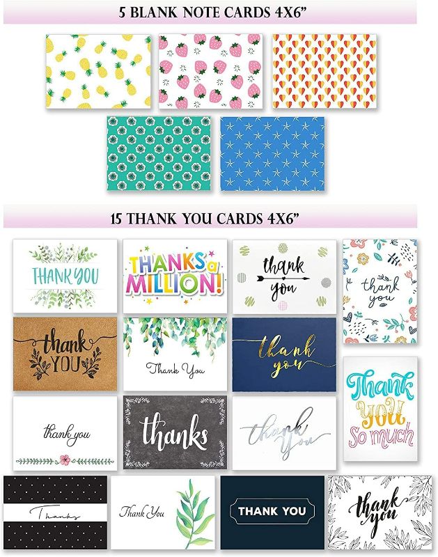 Photo 6 of 100 All Occasion Cards Assortment Box with Envelopes and Stickers - Large 5x7 Inch Bulk Greeting Cards and Blank Notes, 100 Unique Designs in a Sturdy Card Organizer Box New