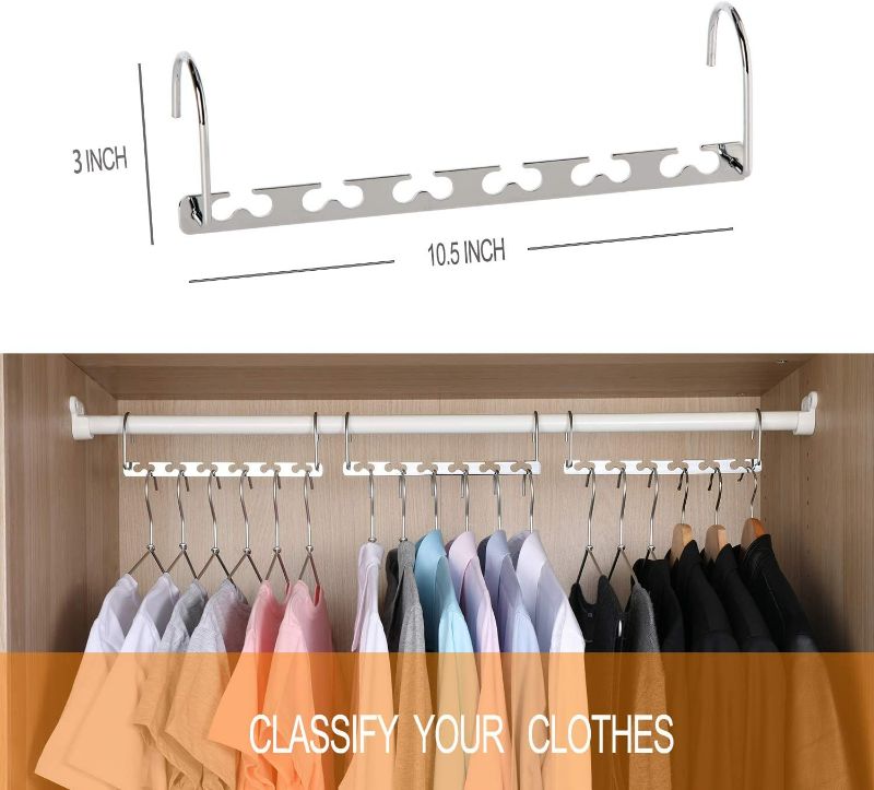 Photo 3 of GEFTOL Space Saving Hangers Metal Hanger Magic Cascading Hanger Closet Clothes Organizer(4 Pack) New