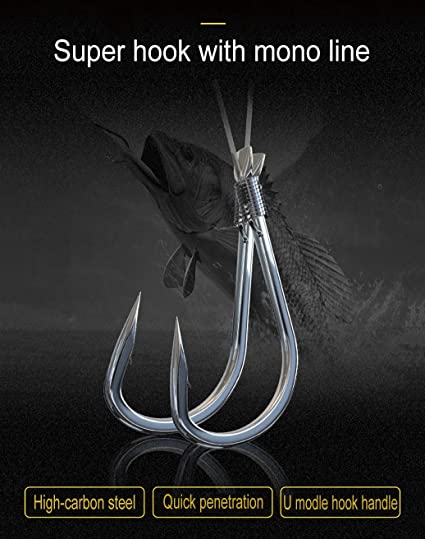 Photo 3 of GuaziV Small Fishing Hooks Mono Line, Super Strong Sharp Fishing Hook Tie-in Nylon Fishing Line (Pack of 20) New