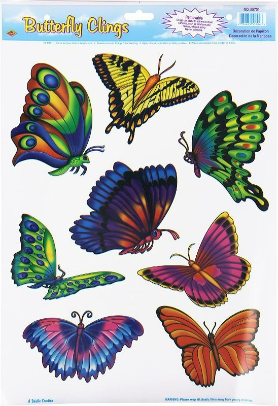 Photo 1 of Butterfly Clings Party Accessory (1 count) (8/Sh)