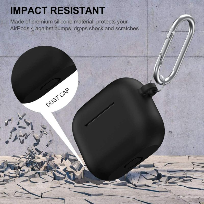 Photo 3 of Doboli Compatible with AirPods 3 Case Cover for Airpods 3rd Generation 2021 Front LED Visible Round Shape Black New