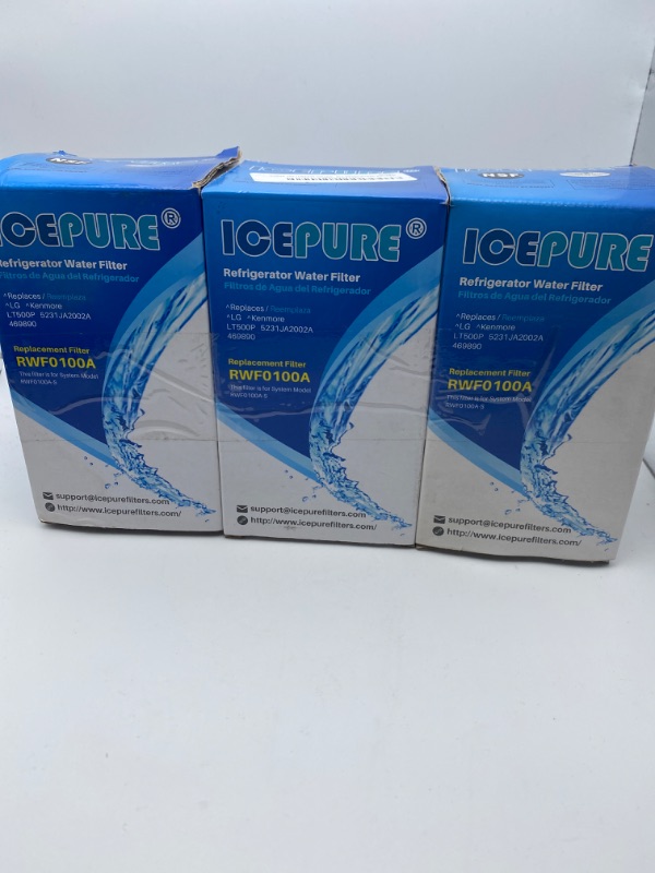 Photo 4 of ICEPURE 5231JA2002A Refrigerator Water Filter, Replacement for LG LT500P, GEN11042FR-08, ADQ72910901, ADQ72910907, LFX25974ST, LFX25973S, Kenmore 9890, 469890, LSC27925ST, 3PACK New