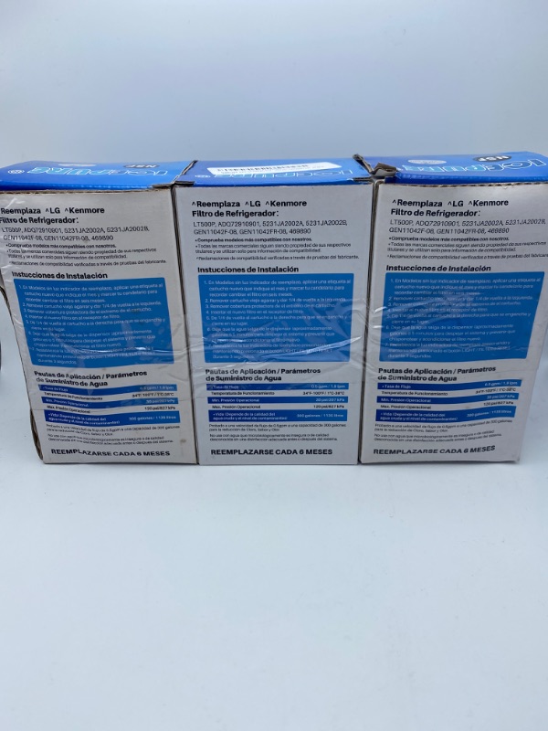 Photo 5 of ICEPURE 5231JA2002A Refrigerator Water Filter, Replacement for LG LT500P, GEN11042FR-08, ADQ72910901, ADQ72910907, LFX25974ST, LFX25973S, Kenmore 9890, 469890, LSC27925ST, 3PACK New