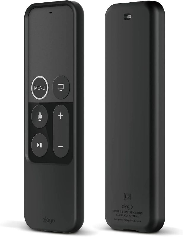 Photo 1 of elago R2 Slim Case Compatible with Apple TV Siri Remote 1st Generation (Black) - Slim Design, Scratch-Free Silicone, Shock Absorption, Full Access New