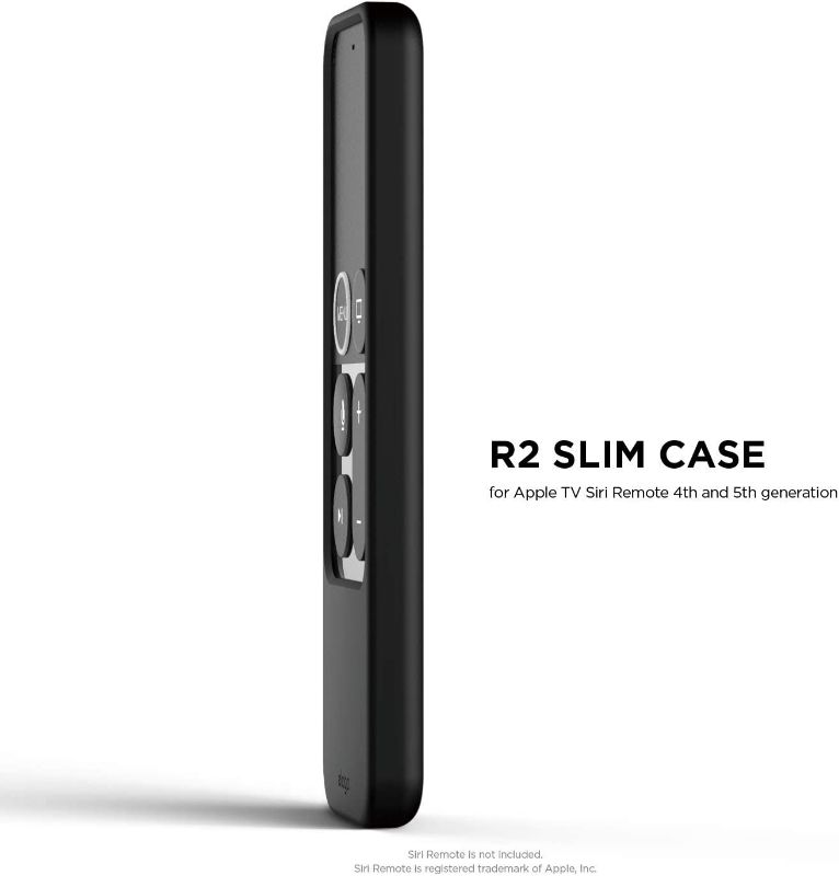 Photo 2 of elago R2 Slim Case Compatible with Apple TV Siri Remote 1st Generation (Black) - Slim Design, Scratch-Free Silicone, Shock Absorption, Full Access New