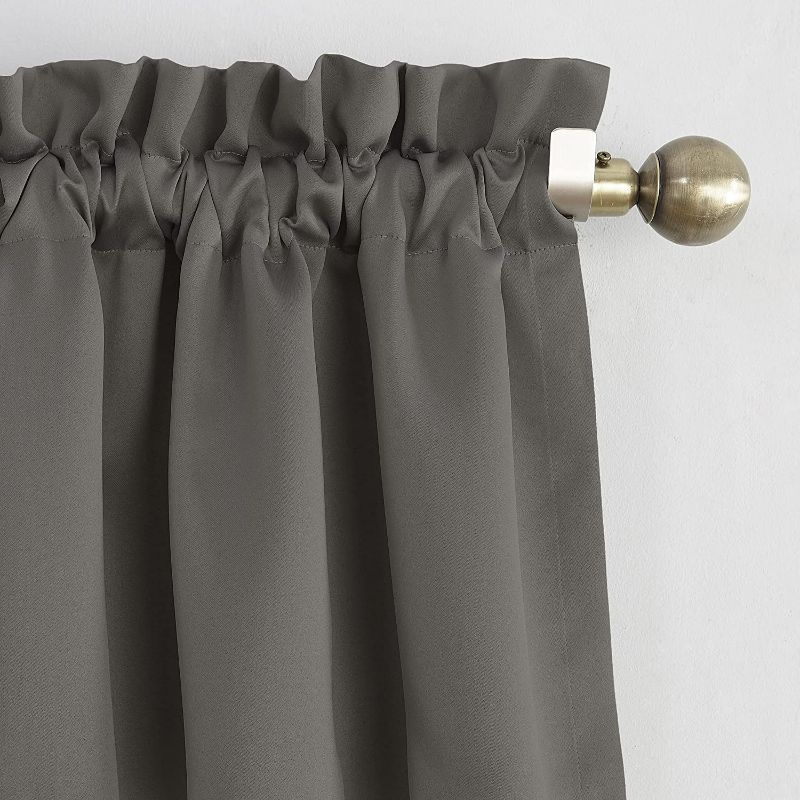 Photo 2 of Sun Zero Barrow Energy Efficient Rod Pocket Curtain Single Panel Grey 54x95 New