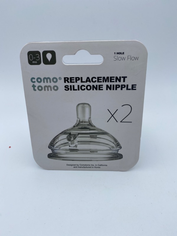 Photo 5 of Comotomo Silicone Replacement Nipple, Slow Flow, 0-3 Months, 2 Count