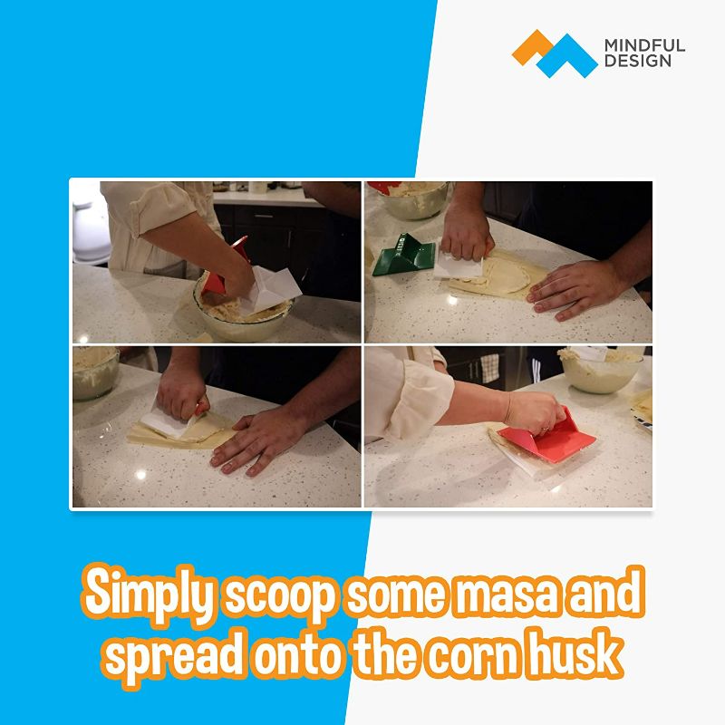 Photo 1 of 2 Pack Tamales Masa Spreaders w/Easy Grip Ergonomic Handle for Faster Better and Easier Results by Mindful Design | New and Improved (Green) New