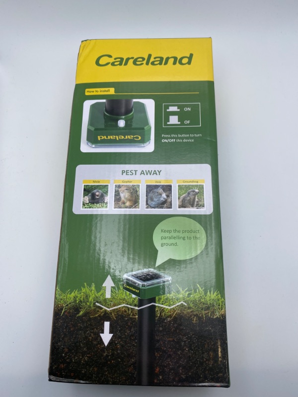 Photo 6 of Careland Solar Mole Groundhog Repellent Stakes Outdoor Ultrasonic Gopher Repeller Vole Deterrent Waterproof Sonic Repellent Spikes Drive Away Burrowing Animals from Lawns and Yard (4) new