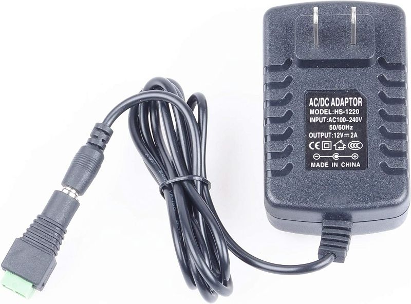 Photo 3 of KNACRO DC 12V 2A Power Supply Adapter, AC 100-240V to DC 12 Volt 2 Amp Transformers, Switching Power Supply for 12V 3528/5050 LED Strip Lights 24W Max Power Adaptor 2.1mm X 5.5mm US Plug New