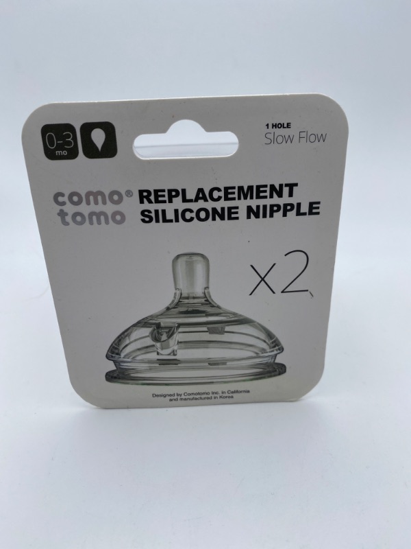 Photo 6 of Comotomo Silicone Replacement Nipple, Slow Flow, 0-3 Months, 2 Count New
