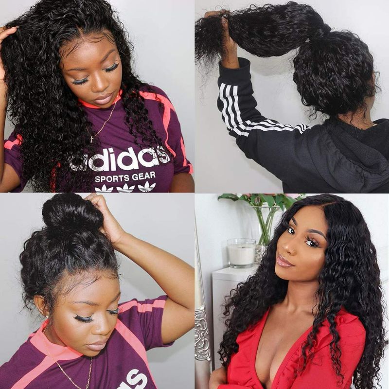 Photo 5 of Beauhair Lace Front Wigs Human Hair Pre Plucked Brazilian Deep Wave 13x4 Lace Frontal Wig with Baby Hair 9A Natural Hair Wigs for Black Women(20, Deep Wigs)