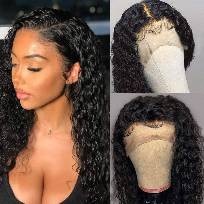 Photo 1 of Beauhair Lace Front Wigs Human Hair Pre Plucked Brazilian Deep Wave 13x4 Lace Frontal Wig with Baby Hair 9A Natural Hair Wigs for Black Women(20, Deep Wigs)