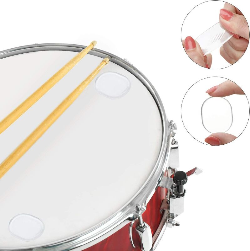 Photo 5 of 24 Pieces Drum Dampeners Gel Pads Silicone Drum Silencers Dampening Gel Pads Non-toxic Soft Drum Dampeners for Drums Tone Control
