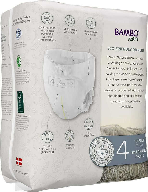 Photo 2 of Bambo Nature Premium Eco-Friendly Training Pants Size 4, 22 Count New