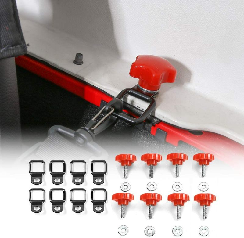 Photo 1 of CheroCar Hard Top Quick Removal Fastener Thumb Roof Screws Bolts Tie Down Anchor with Nut Kit for Jeep Wrangler Parts Sports Sahara Rubicon X & Unlimited YJ TJ LJ JK JL 2/4Door 1987-2020 New