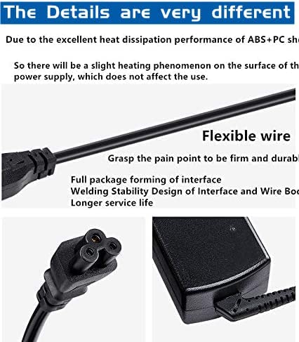 Photo 4 of 45W AC Adapter Laptop Charger Replacement for Dell Inspiron 15 3000 5000 7000 14-5000 13-7000, Inspiron 15-3552 3555 3558 5559 5565 Charger, Dell P58F P51F P25T P24T Laptop Power Cord New