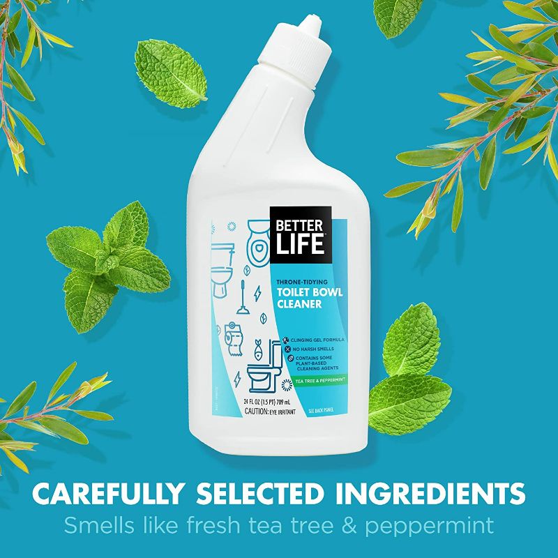 Photo 1 of Better Life Naturally Throne-Tidying Toilet Bowl Cleaner Tea Tree & Peppermint 24 Fl Oz New