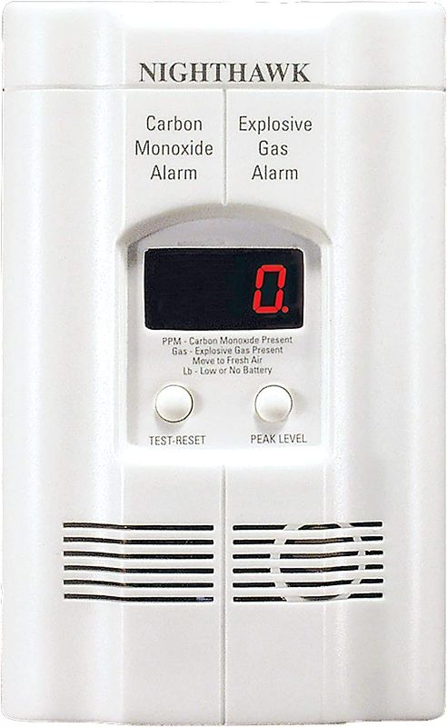 Photo 1 of Kidde Nighthawk Carbon Monoxide Detector & Propane, Natural, & Explosive Gas Detector, AC-Plug-In with Battery Backup, Digital Display , White New