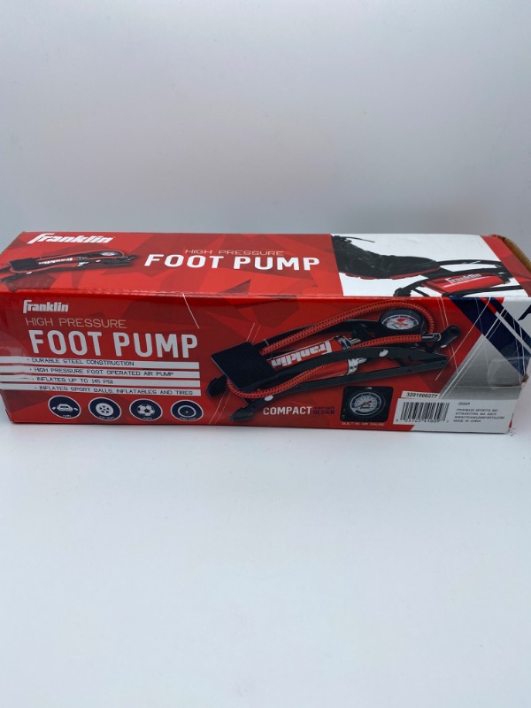 Photo 6 of Franklin Sports Foot Air Pump for Sports Balls, Bikes, Inflatables and More - High-Pressure Foot Pedal Air Pump - Compact Heavy Duty Pump New