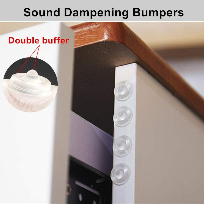 Photo 2 of Cabinet Door Bumpers Pads Clear 1/2" 50PCS Soft Close Drawer Bumpers Pads Adhesive Rubber Bumpers for Cabinet Doors Picture Frames Sound Dampening New