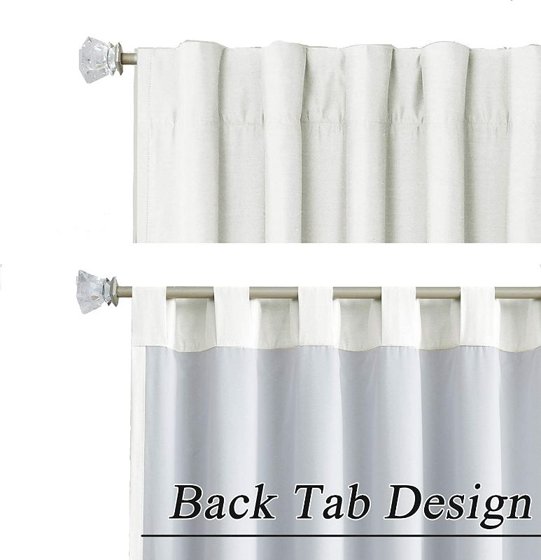 Photo 3 of WEST LAKE White Blackout Curtain Backtab Rod Pocket Thermal Insulated Noise Reducing Solid 100% Blackout Window Treatment Panel with Back Liners for Bedroom, Living Room,42" Wx95 L,1 Panel White New