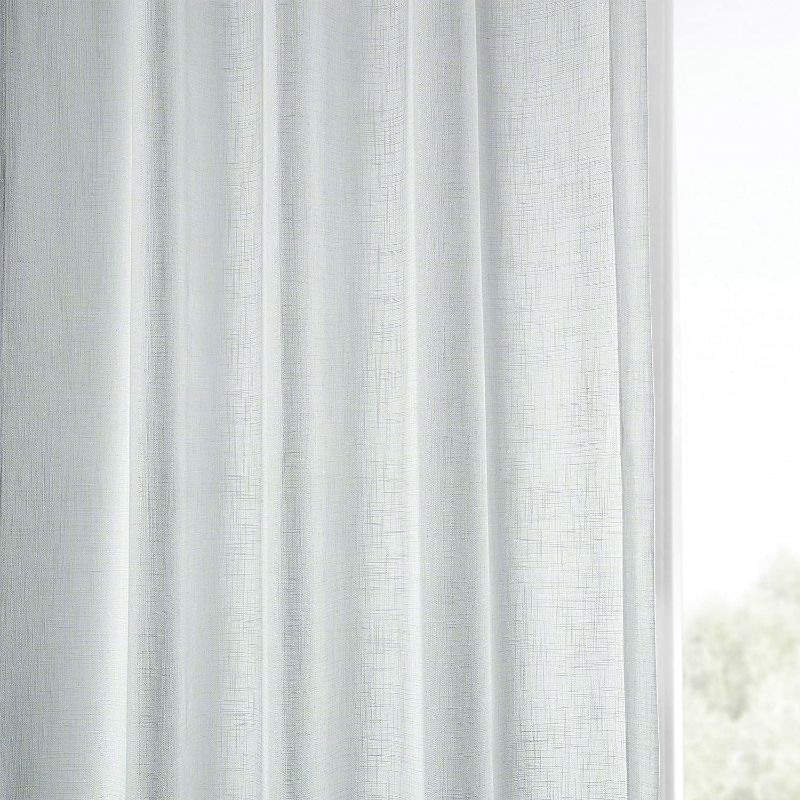 Photo 4 of HPD Half Price Drapes Heavy Faux Linen Curtains for Bedroom 50 X 96 (1 Panel), FHLCH-VET13191-96, Rice White