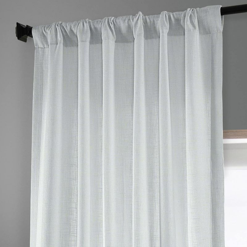 Photo 3 of HPD Half Price Drapes Heavy Faux Linen Curtains for Bedroom 50 X 96 (1 Panel), FHLCH-VET13191-96, Rice White