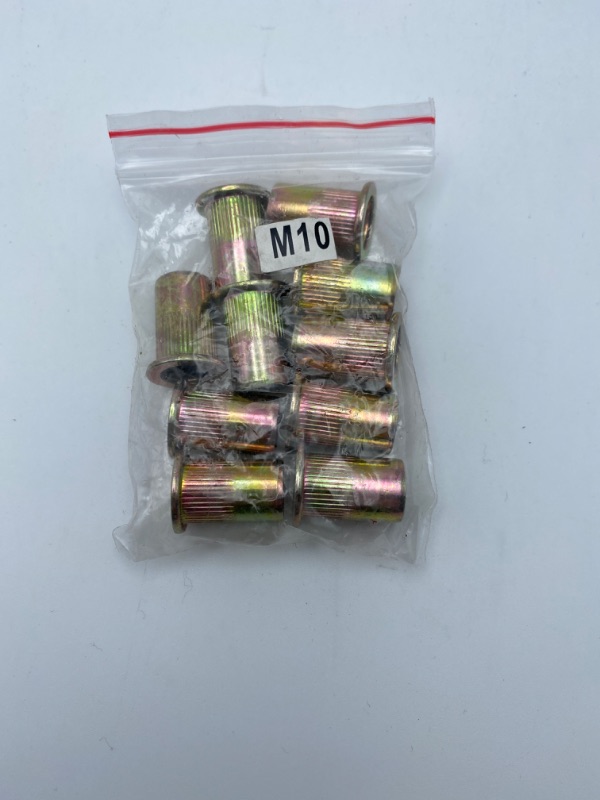 Photo 1 of 10pcs Flat Head Metric Steel M10 Blind Insert Rivet Nut Rivnut New