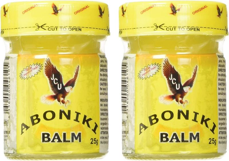Photo 1 of Aboniki Balm(2 Jars) Powerful Topical Analgesic for Arthritis, Backaches, Strains, Sore Muscles, Joint-Pain Relief. Anti-Inflammatory Muscle Rub. Fast & Deep Penetrating Pain Relief. (2 Plastic Jars)