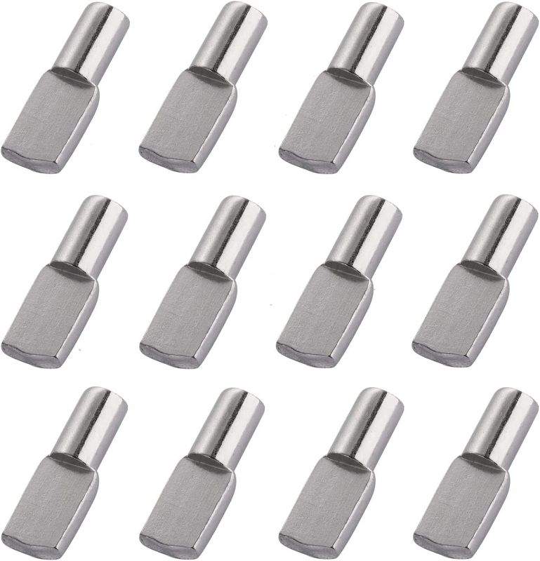 Photo 1 of 5mm Shelf Pegs Pins,50 Pieces Cabinet Furniture Spoon Shape Support Pegs for Shelves Nickel Plated New