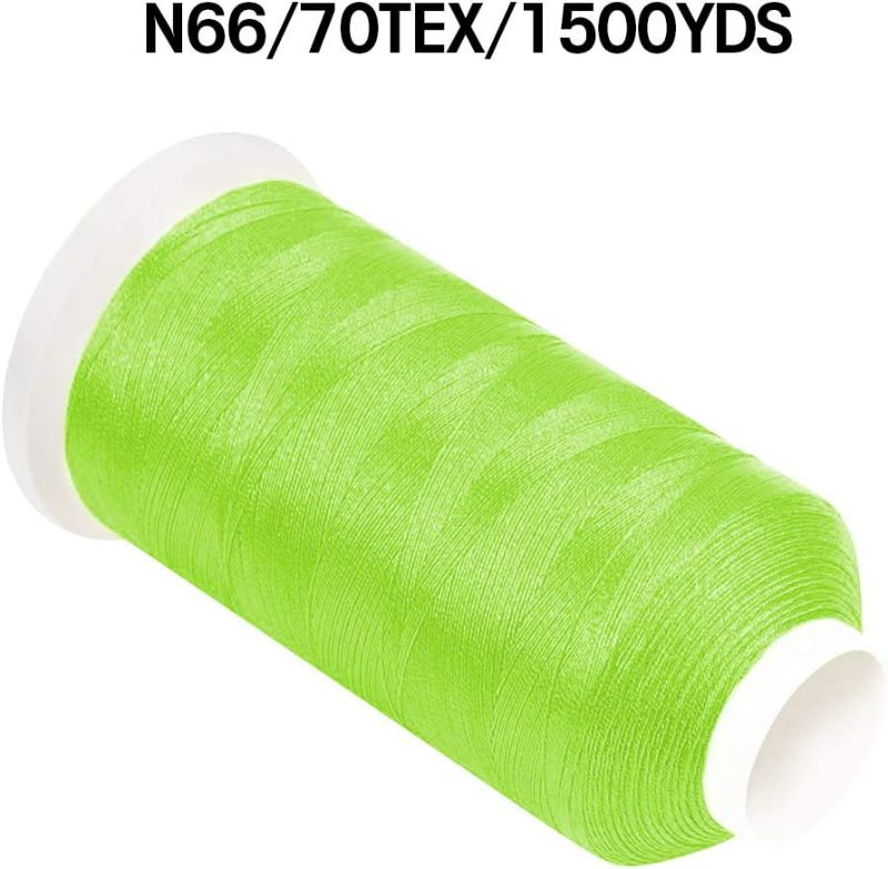 Photo 2 of Desirable Life Bonded Nylon N66 Sewing Thread 1500 Yards Size #69 T70 210D/3 for Leather Denim Hand Machine Craft Shoe Repairing Strong Heavy Duty High Temperature Resistant Waterproof (Light Green) New