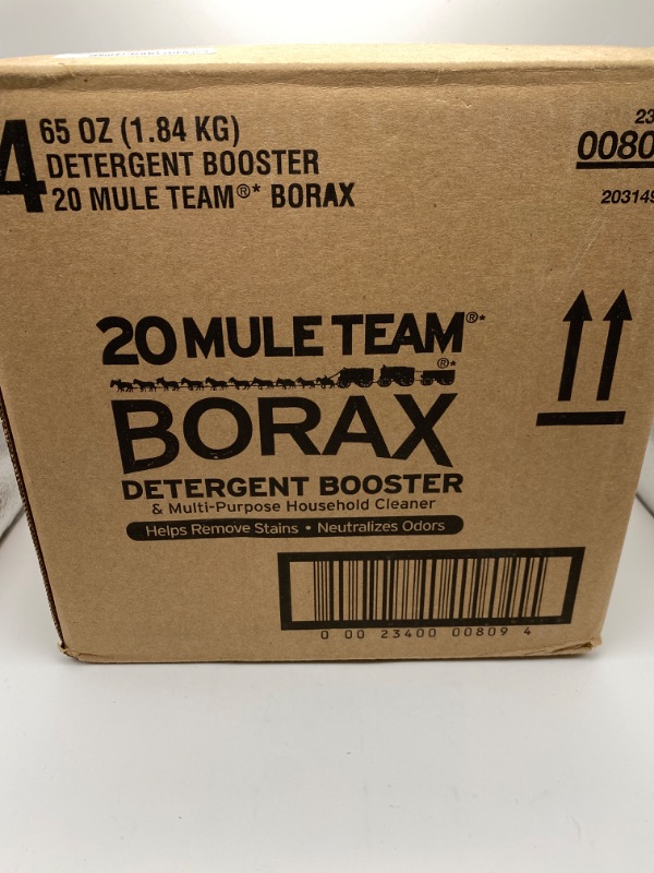 Photo 5 of 20 Mule Team All Natural Borax Detergent Booster & Multi-Purpose Household Cleaner, 65 Ounce, 4 Count