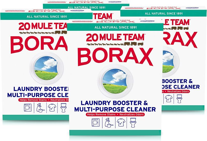 Photo 1 of 20 Mule Team All Natural Borax Detergent Booster & Multi-Purpose Household Cleaner, 65 Ounce, 4 Count