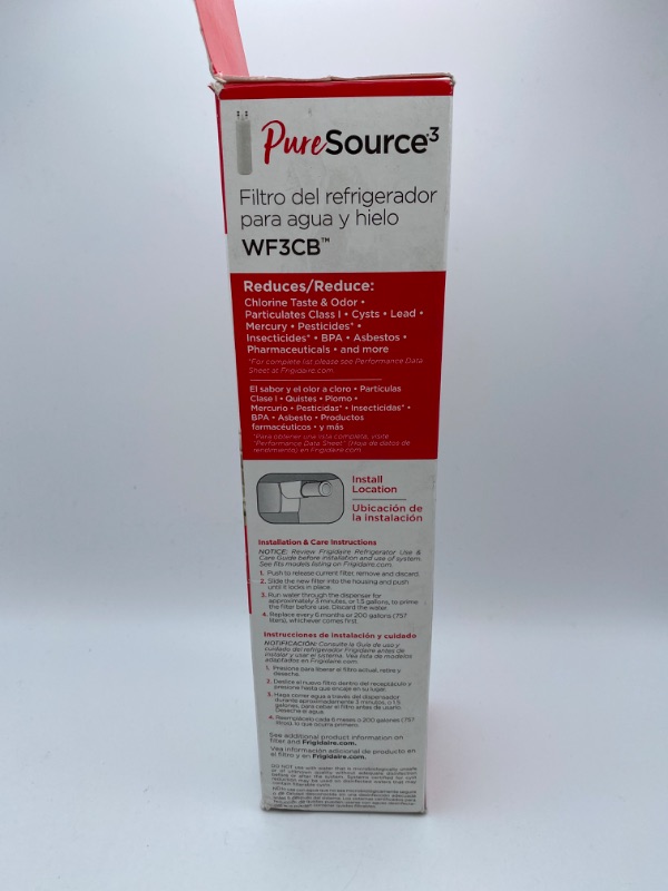 Photo 6 of Frigidaire WF3CB Puresource3 Refrigerator Water Filter , White, 1 Count (Pack of 1) New