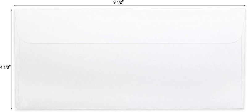 Photo 3 of #10 Security Self-Seal Envelopes, No.10 Windowless Bussiness Envelopes, Security Tinted with Printer Friendly Design - Size 4-1/8 x 9-1/2 Inch - White - 24 LB - 500 Count New