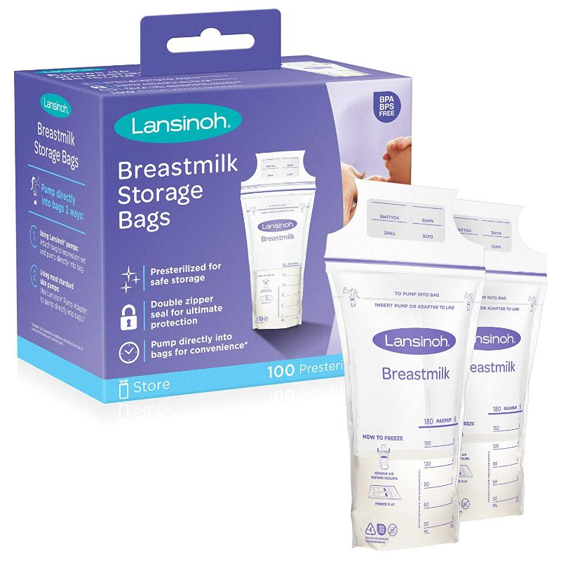 Photo 1 of Lansinoh Breastmilk Storage Bags, 100 Count Milk Storage Bags New