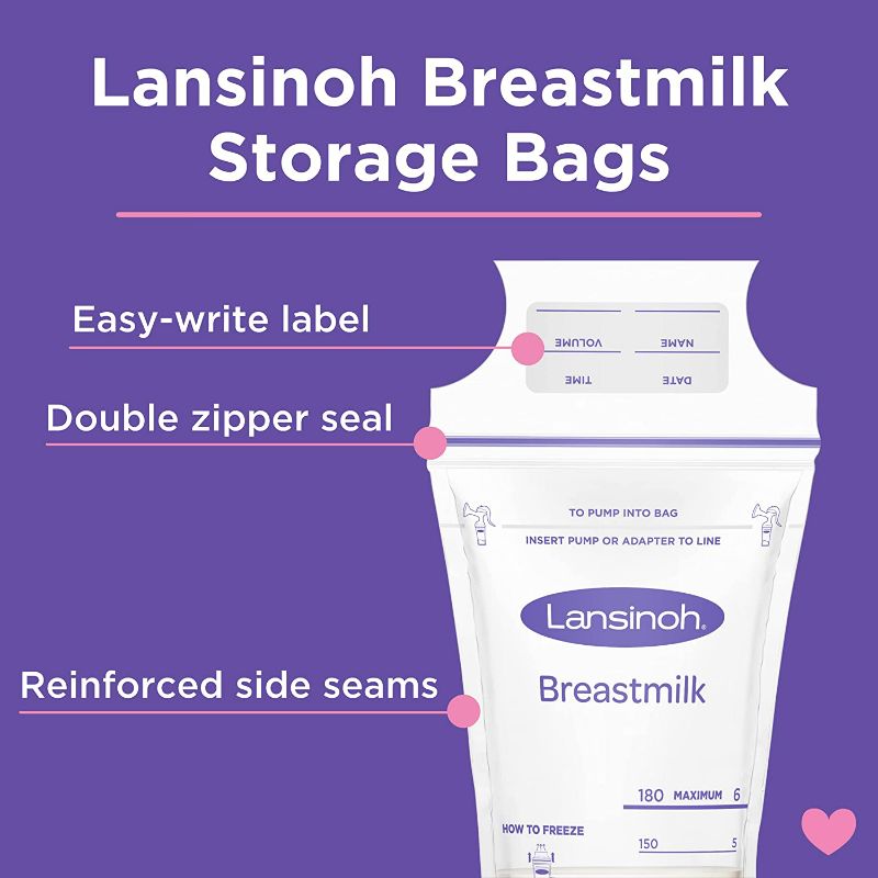 Photo 2 of Lansinoh Breastmilk Storage Bags, 100 Count Milk Storage Bags New