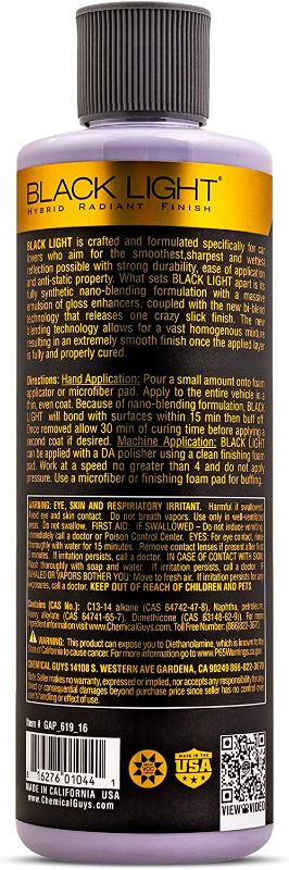 Photo 2 of Chemical Guys GAP_619_16 Black Light Hybrid Radiant Finish Color Enhancer, 16 oz New