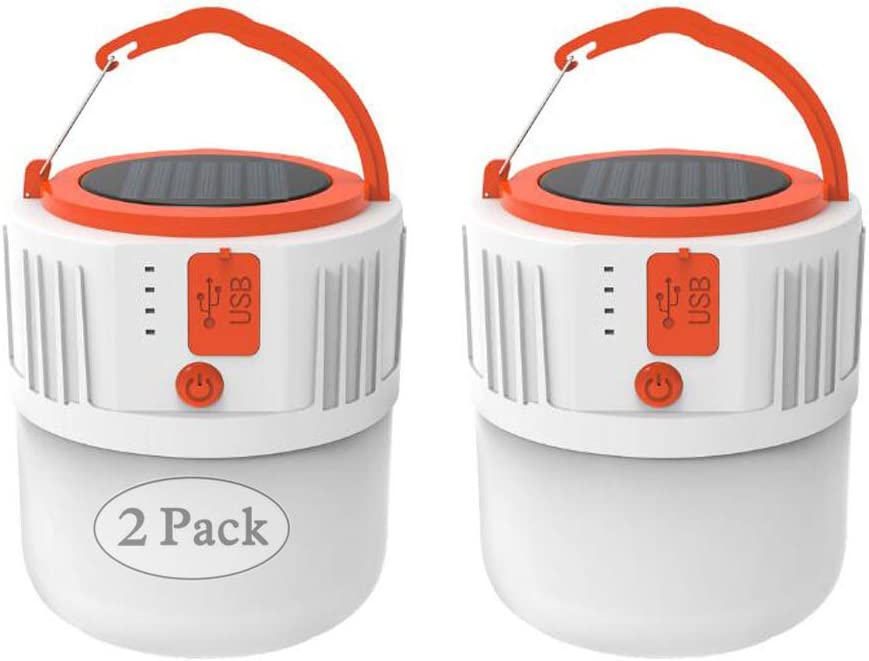 Photo 1 of Camping Lantern Solar Rechargeable, LED Tent Light Ultra Bright for Camping,2 Pack