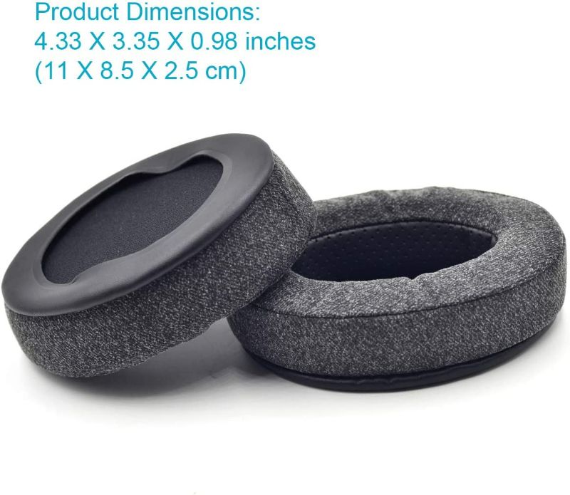 Photo 2 of defean Upgrade Ear Pads Replacement Gray Flannel Memory Foam Compatible with Audio-Technica M40X M50 M50X MSR7 / Fostex T50RP / MDR 7506 / Hyperx Cloud Alpha hyperx Cloud Headset new