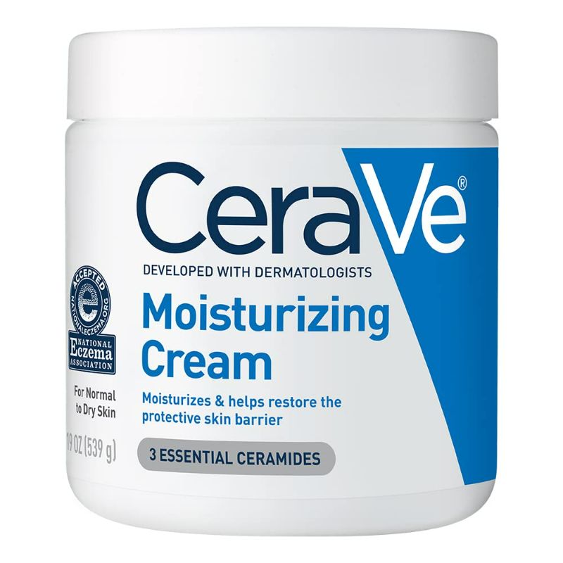 Photo 1 of CeraVe Moisturizing Cream | Body and Face Moisturizer for Dry Skin | Body Cream with Hyaluronic Acid and Ceramides | Normal | Fragrance Free | 19 Oz | New