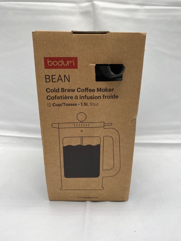 Photo 3 of bodum K11683-01WM Bean Cold Brew Coffee Maker, 51 Oz, Jet Black New