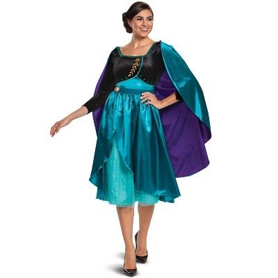 Photo 1 of Disguise Women's Disney Frozen 2 Anna Dress Deluxe Adult Costume, Teal & Black, XL (18-20)
