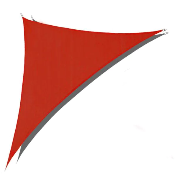 Photo 1 of 15 ft. X 15 ft. x 21 ft. Red Right Triangle Sun Shade Sail 185 GSM UV Block for Patio Deck Yard and Outdoor Activities
